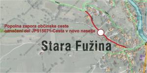 Popolna zapora občinske ceste v Stari Fužini-JP515071 (copy 1)